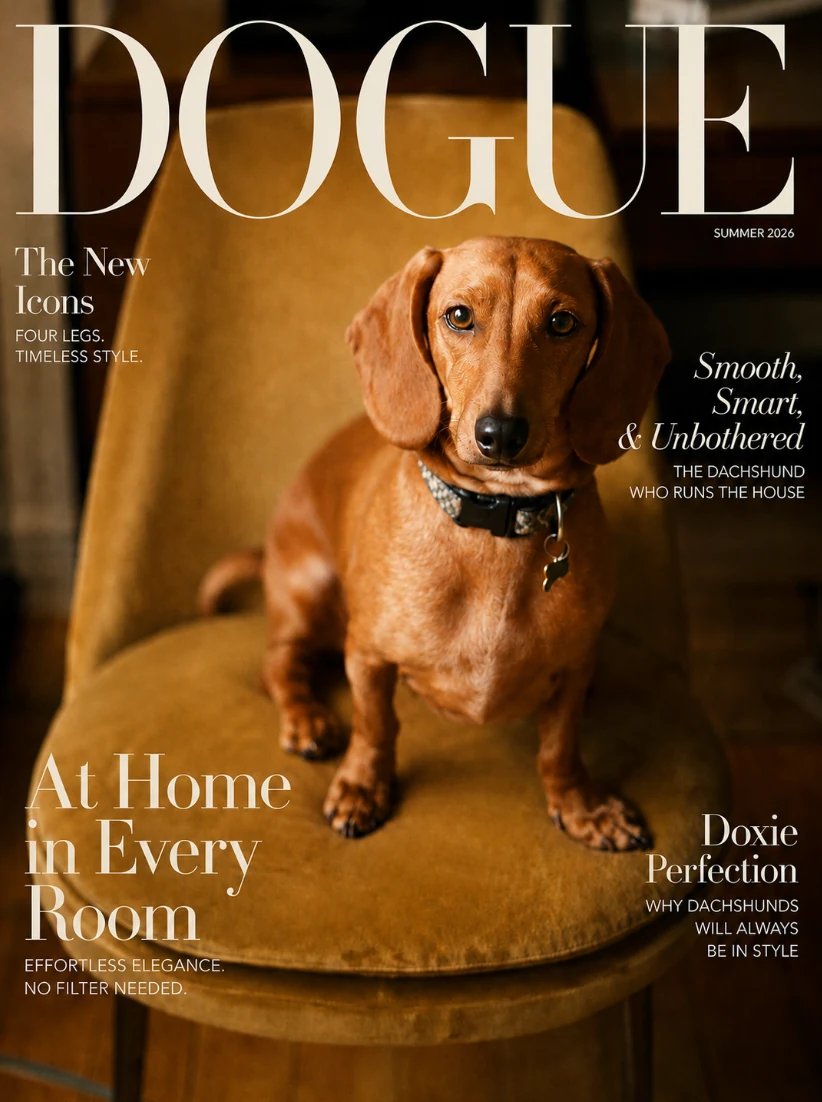 A dachshund at home — DOGUE