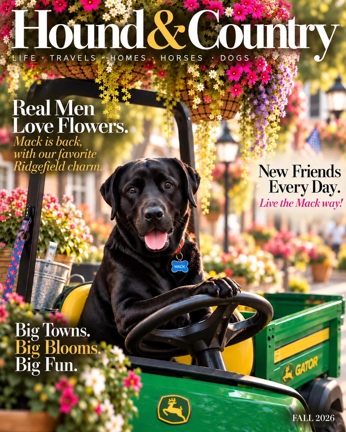 Mack among the flowers — Hound & Country